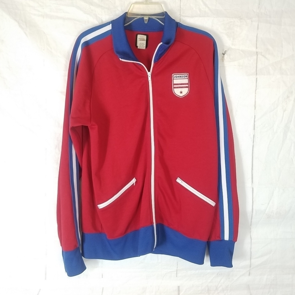Vintage fossil zip front  track jacket flaws see pictures